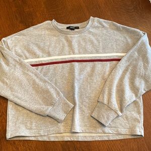 oversized cropped crew neck